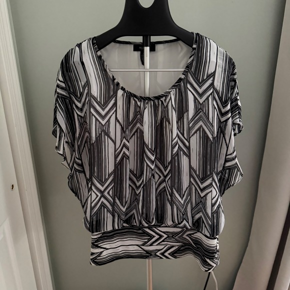 Style & Co. Tops - Style & Co Woman Abstract Geometric Blouson Top Plus 1X Y2k Dolman Boho